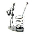 Music Musician Theme Iron Man Art Metal Creative Personality Pen Pencil Container Holder Pencil Cup Pot Case Secretary Students