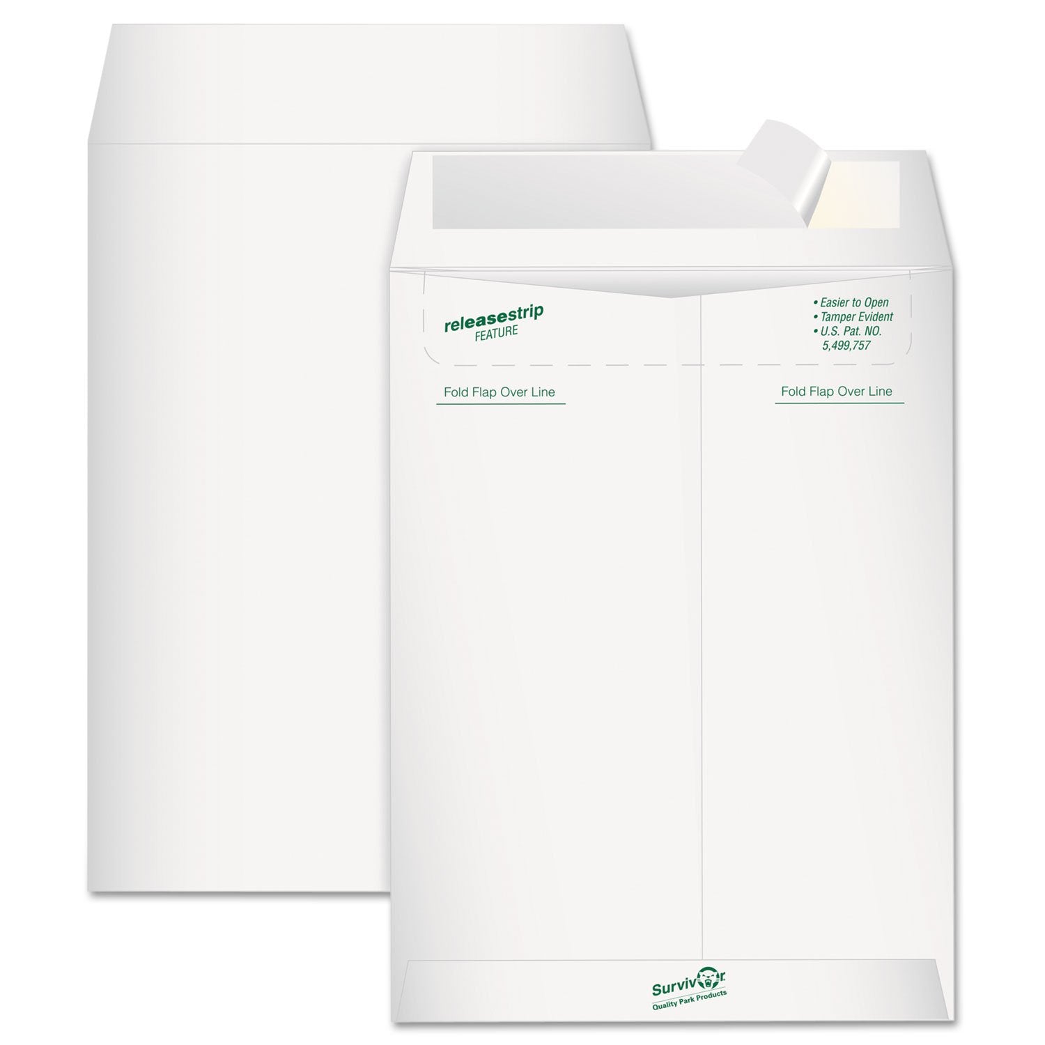 Survivor R1419 Tyvek Mailer, 9 X 12, White, 15/Pack