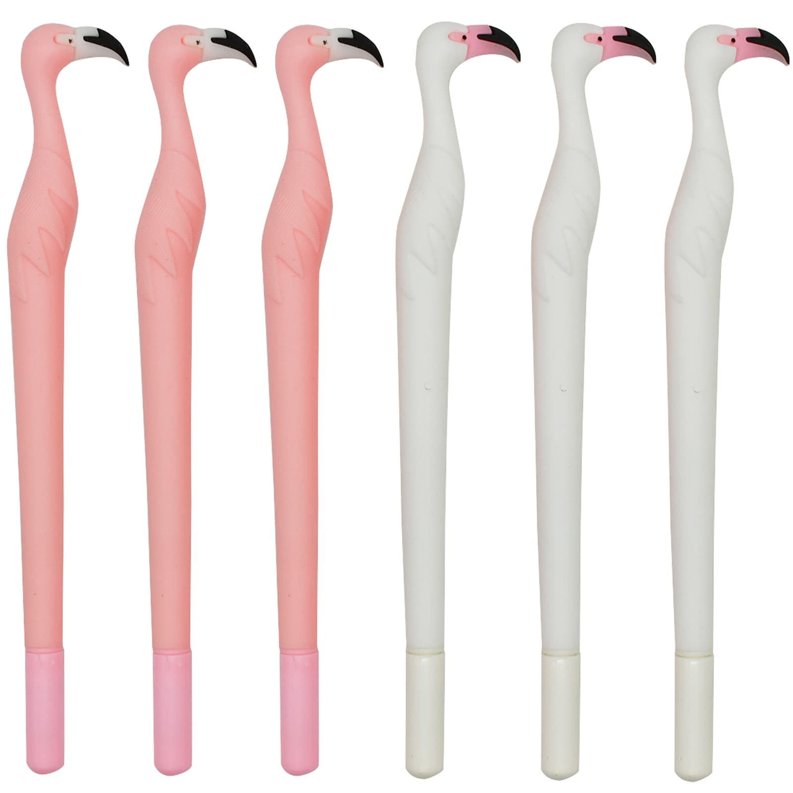 Maydahui 10 Pcs Silicone Flamingo Gel Pen Novelty Animal Pens Cute Fancy Cool Pen 2 Color Black Ink For School Office Party Stat