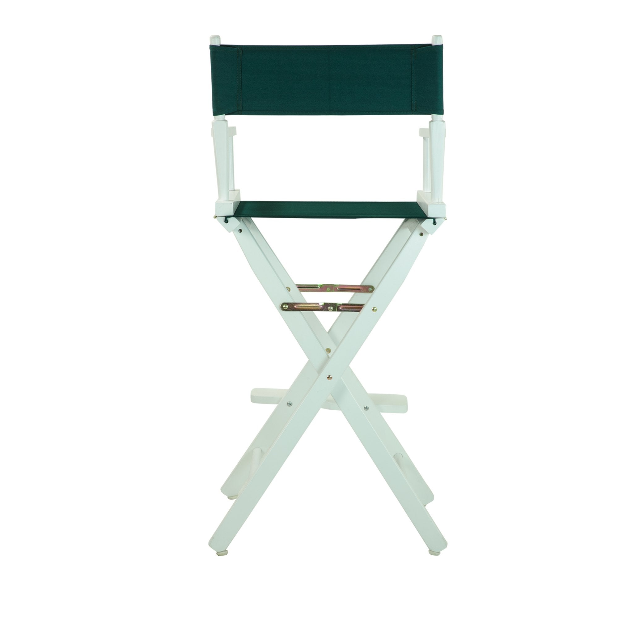 Casual Home Director'S Chair ,White Frame/Hunter Green Canvas,30&quot; - Bar Height