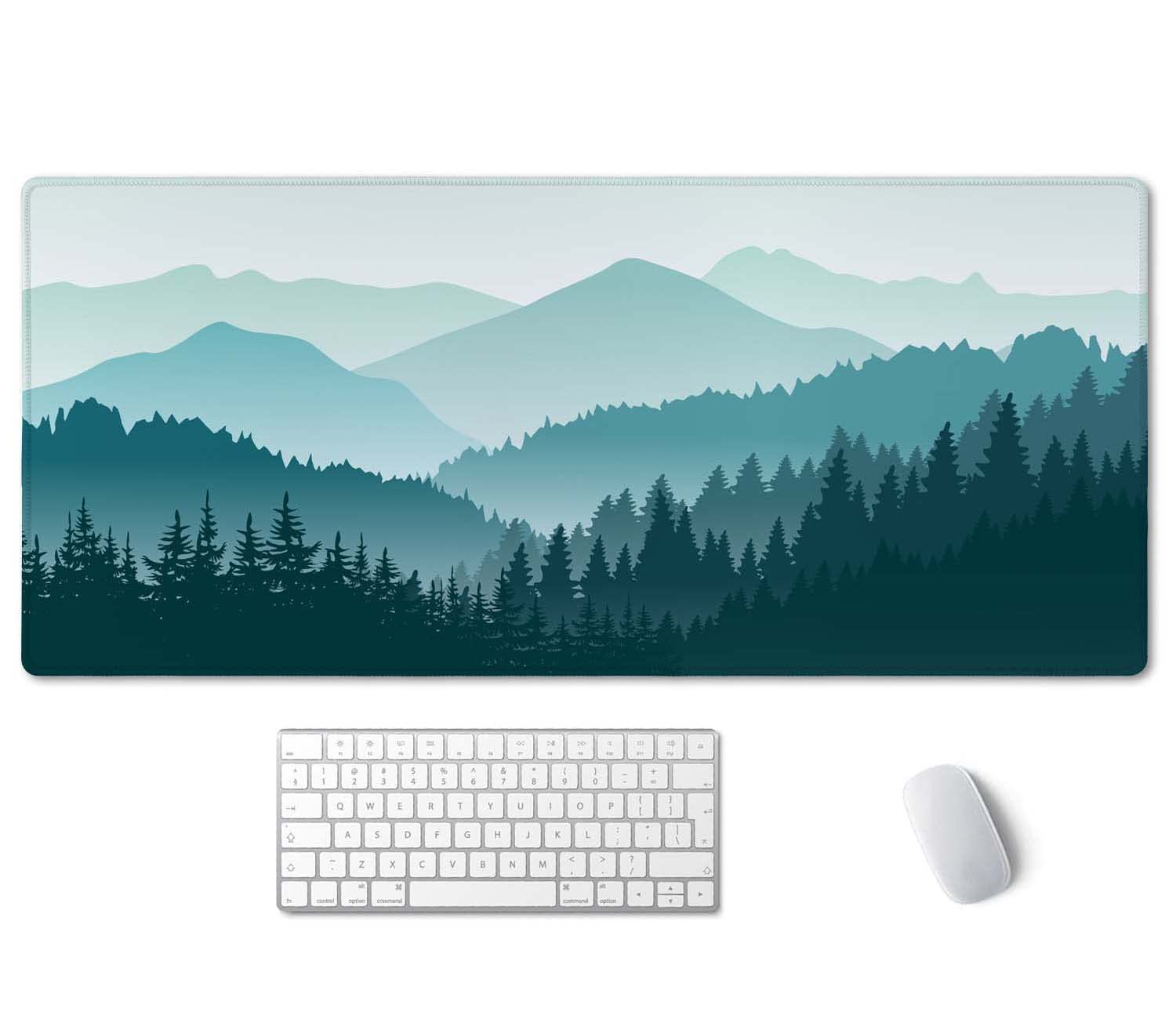 Large Mouse Pad, Full Desk Xxl Extended Gaming Mouse Pad 35.5' X 15.7', Waterproof Desk Mat With Stitched Edge, Non-Slip Lapto