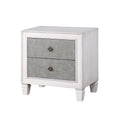 Acme Katia Nightstand in Rustic Gray and Weathered White