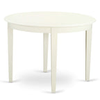 East West Furniture BOLG3-LWH-W 3 Piece Dining Set Contains a Round Kitchen Table and 2 Dining Chairs, 42x42 Inch, Linen White