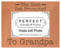 ThisWear Gift for Grandpa Best Get Promoted to Grandpa Natural Wood Engraved 4x6 Landscape Picture Frame Wood