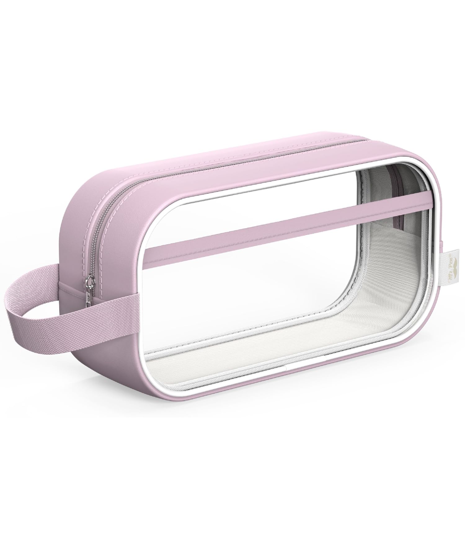 Mr. Pen Pink Pencil Pouch - Clear Makeup Bag & Kids Pencil Case