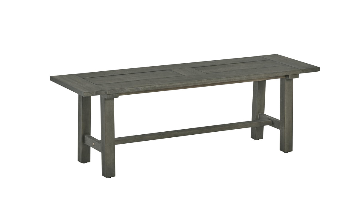 Best Quality Furniture D1004 Outdoor Dining Bench, Gray