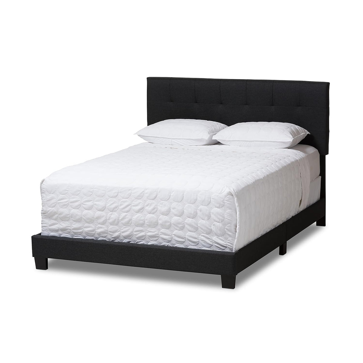 Baxton Studio Brookfield Bed, Queen, Dark Grey (134-7399-HiT)