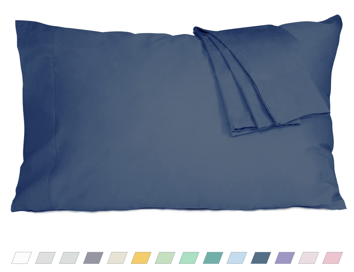 Cotton Pillow Cases Standard Size, 20 By 30 Inches Queen Pillowcases, Blue Pillow Cases Set Of 2, Pillow Cases Queen Cotton Perc
