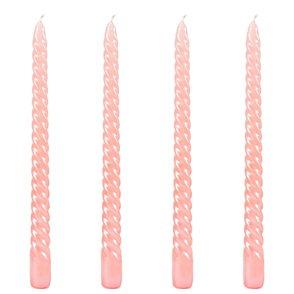 Berkebun Pink Taper Candles 10 inch -Set of 4 Tapered Candles, Long Candle,Tall Candlesticks, Home Dinner, Party, Wedding, Hallo