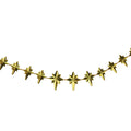 9 x 1 Shiny Gold Star of Bethlehem Beaded Artificial Christmas Garland - Unlit