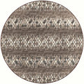 Winslow Wl5 Brown Transitional Rug Round 6' X 6'