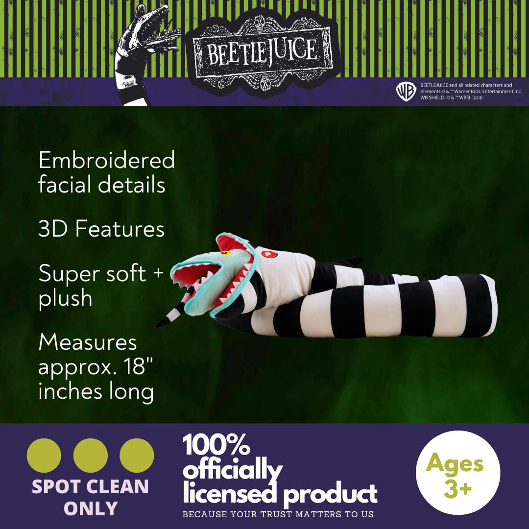 Franco Bedding Super Soft Plush Decorative Throw Cuddle Pillow, Standard, Beetlejuice-Sandworm