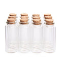 Danmu 30ml 1.18 x 2.75 Mini/ Tiny Glass Jars with Wood Cork Stoppers, Wishing/ Message Bottle for Halloween Decorations, Wedding