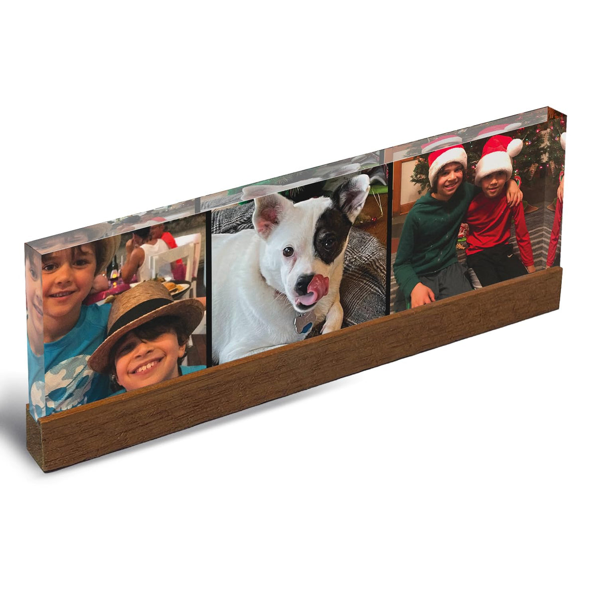 Artblox Personalized Office Desk Name Plate Custom Photo Prints On Acrylic Glass With Teak Wood Stand Turn Your Photos Into Stun