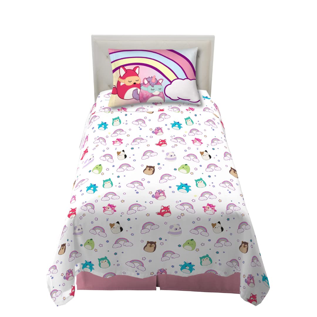Franco Squishmallows Bedding Super Soft Microfiber Sheet Set, Twin Xl, College Dorm Essentials (Official Licensed Product)
