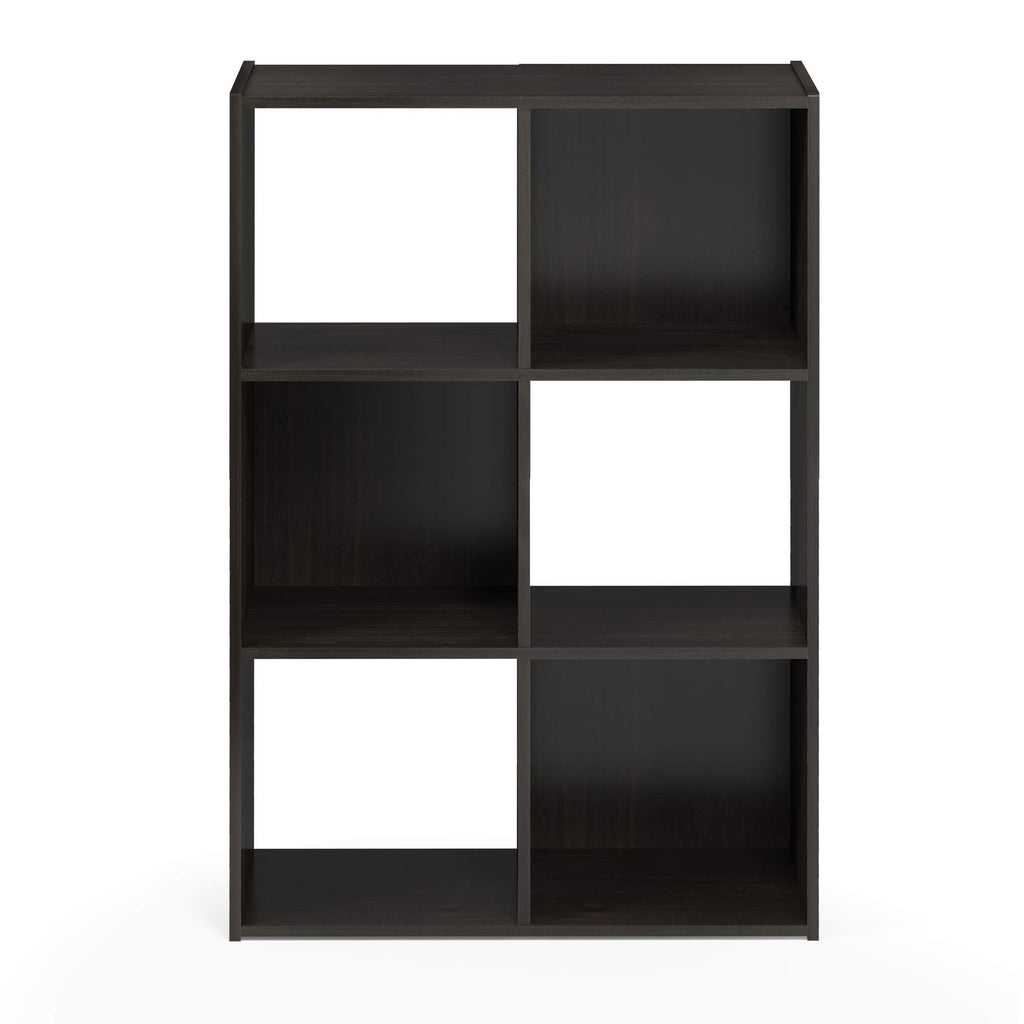 Furinno Pelli Cubic Storage Cabinet, 3x2, Espresso