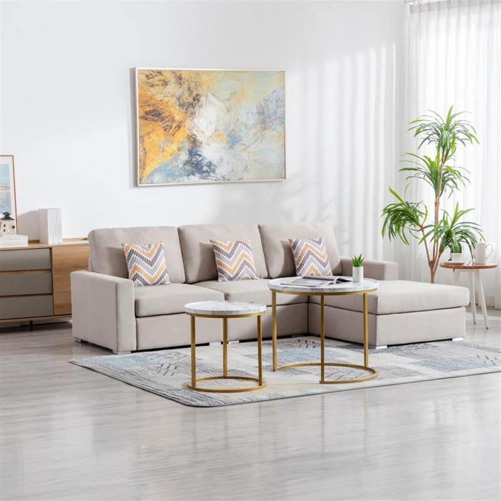 Lilola Home Nolan 3Pc Reversible Sectional Sofa Chaise - Thumbnail 3