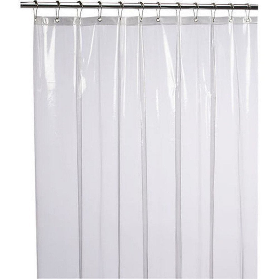 Yellow Weaves 0.30 mm PVC Transparent AC Ring Solid Curtain, (4.5 X 7 Ft) Pack of 2