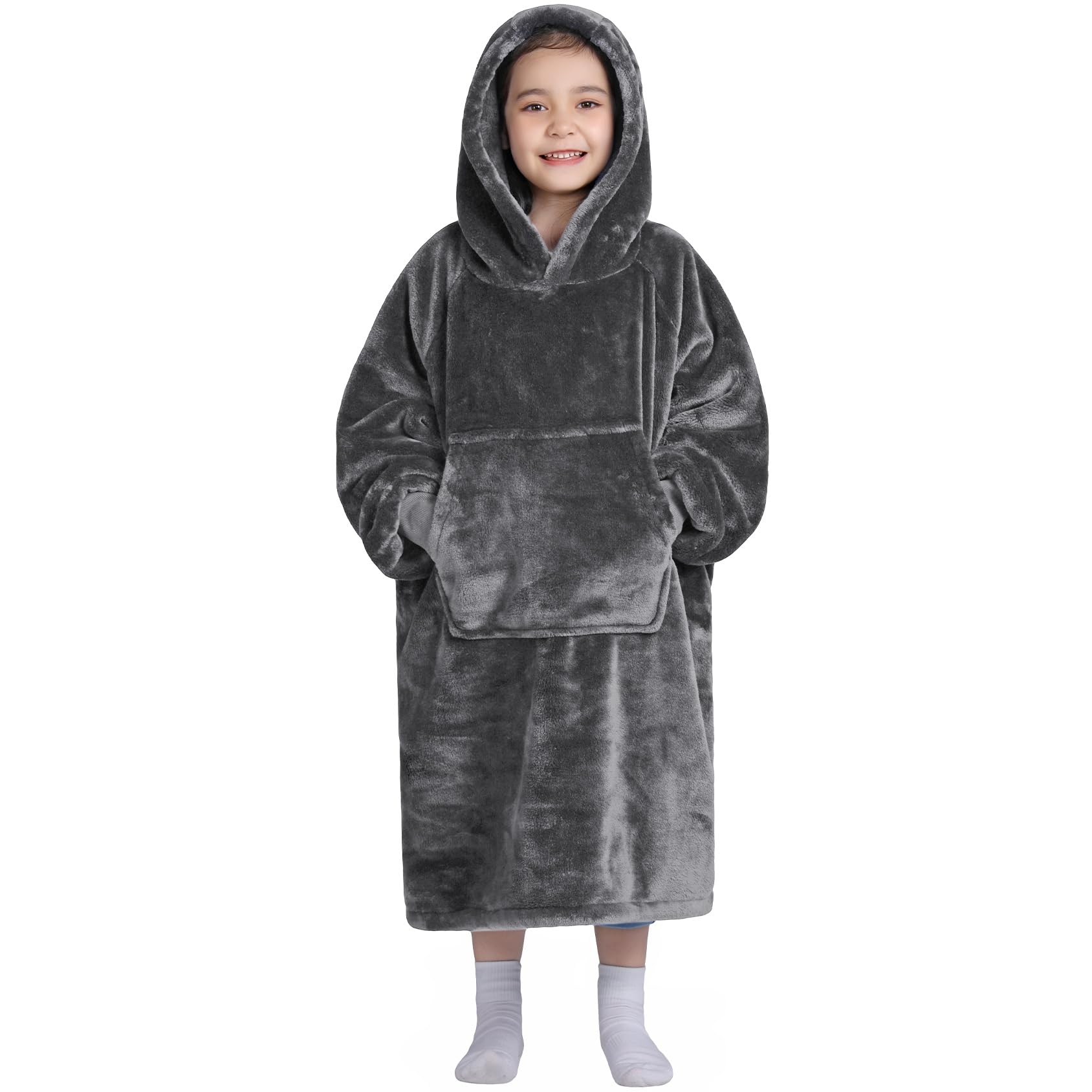 Waitu Wearable Blanket For Kids, Cozy Wearable Blanket Hoodie For Teens Girls And Boys, Warm Hoodie Blanket Sweatshirt Gift For