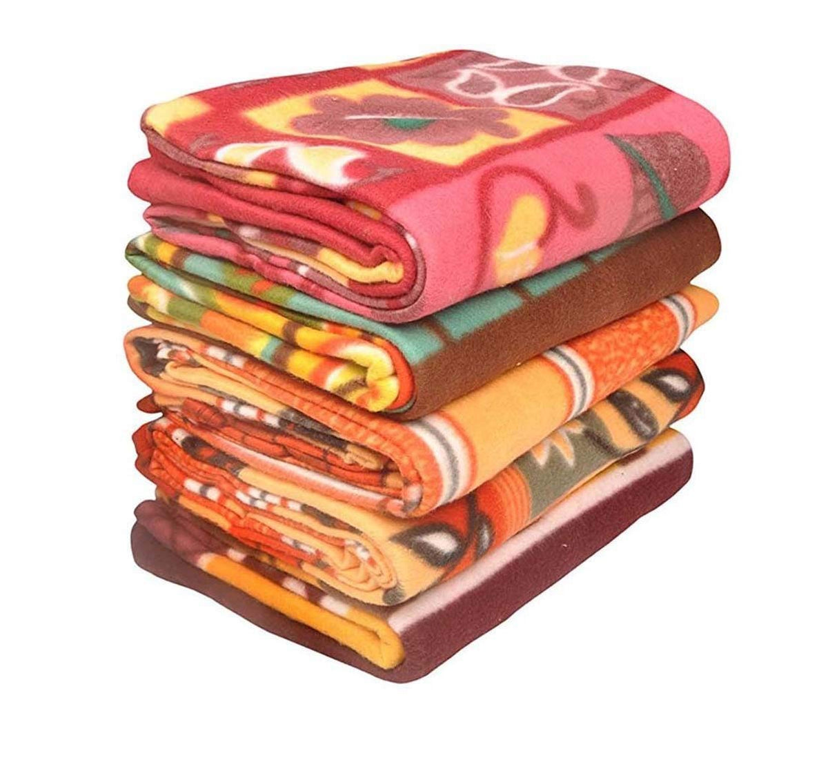 Woah Single Bed Soft Touch Light Weight Polar Fleece Blanket/Warm Bedsheet for Light Winters/Summer/AC Blankets (Multicolour)_D 