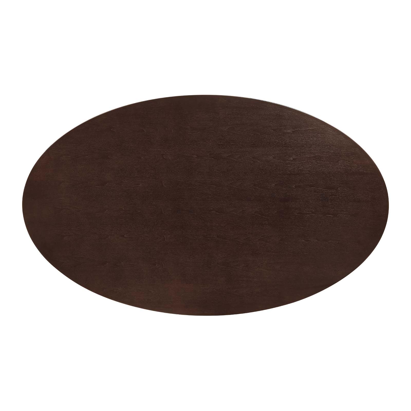 Modway Lippa Dining Table, 78&quot;, Gold Cherry Walnut
