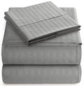 Elaine Karen Full Italian Prestige Collection Striped Bed Sheet Set - 1800 Luxury Soft Microfiber Deep Pocket 4-Piece Bedding Se