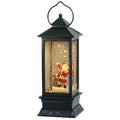 Eldnacele Christmas Snow Globe Lantern with Music, Battery Operated Lighted Swirling Glitter Water Lantern with Timer for Christ