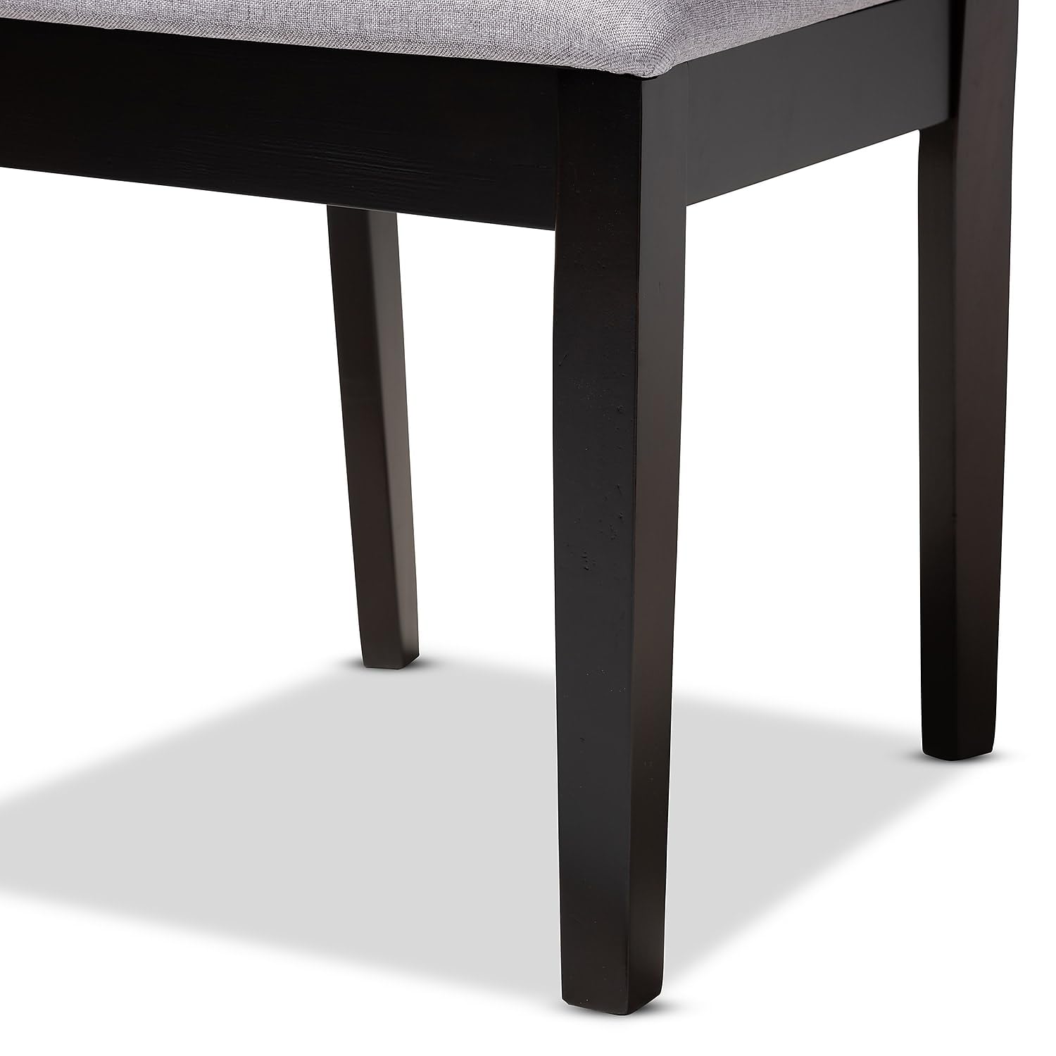 Baxton Studio Caron Contemporary Fabric Dining Chair, Gray and Espresso, 4/Pack (153-4P-9402-HiT)