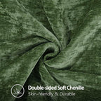 Decoruhome Chenille Soft Throw Pillow Covers 18X18 Set Of 2, Farmhouse Velvet Pillow Covers, Decorative Square Pillow Covers With Stitched Edge For Couch Sofa Bed, Forest Elf