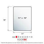 Floortex Polycarbonate XXL Office Mat 71" x 79" for Hard Floors, Clear (FR1218020019ER)