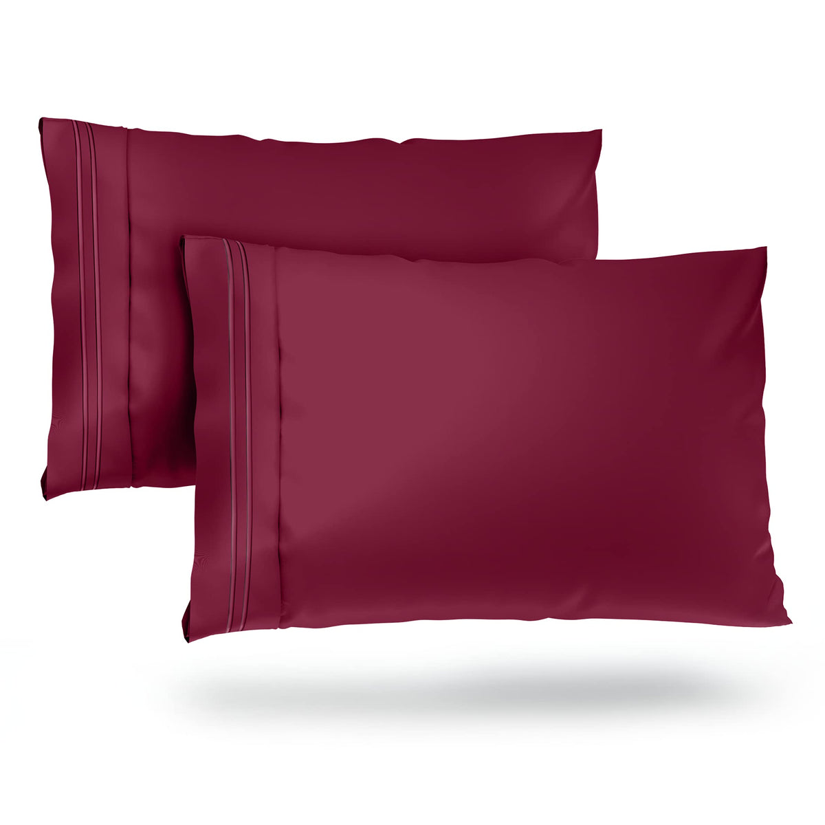 Cosy House Collection Pillowcases Standard Size - Fuchsia Luxury Pillow Case Set Of 2 - Fits Queen Size Pillows - Premium Super