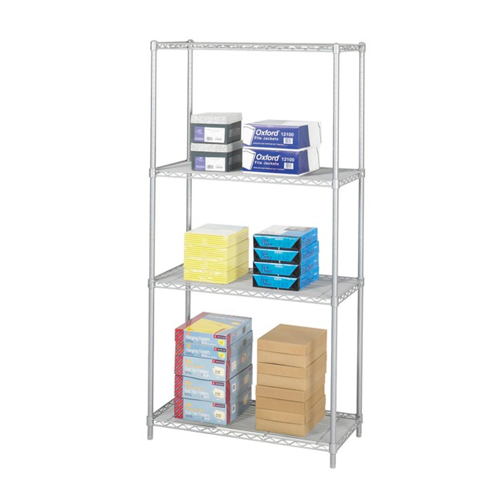 Safco Industrial Wire Shelving Storage Unit 36 X 18 Gray