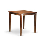 East West Furniture VNQU3-MAH-W 3 Piece Counter Height Pub Set for Small Spaces Contains a Square Dining Room Table and 2 Kitchen Chairs, 36x36 Inch, Mahogany