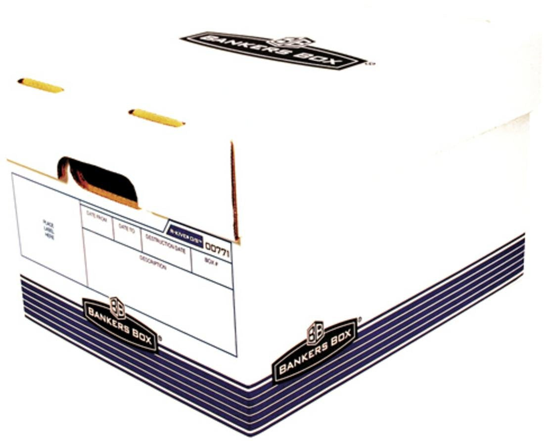 Fellowes 0077101 R-Kive Storage Box, 10X12X15, Lift-Off Lid, 20/Pk, We/Be