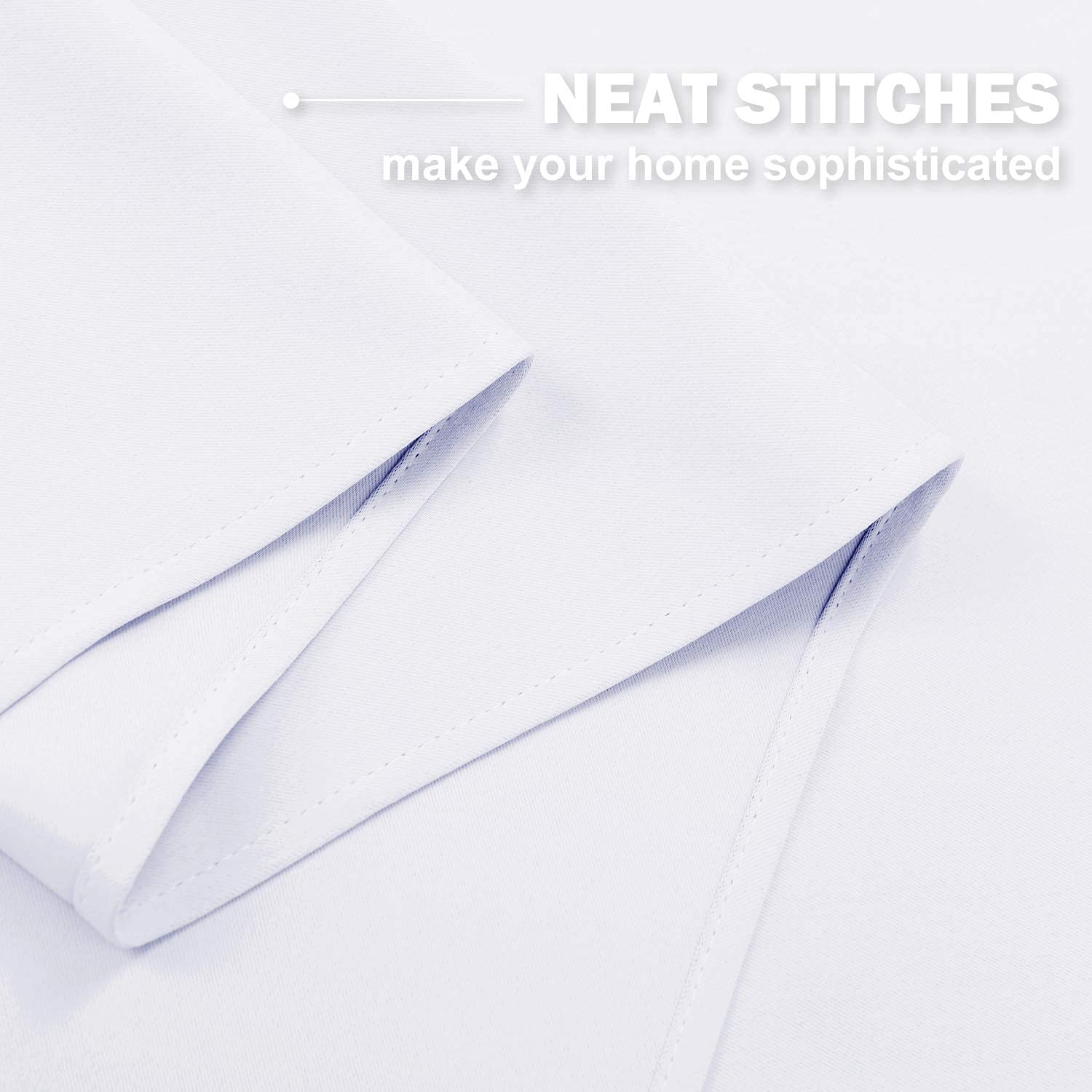 Nicetown 50% Blackout Tiers Small Curtains - Grommet-Top Design Room Darkening Window Treatment Drapes For Kitchen/Bathroom/Cafe/Dorm, 2 Panels, 52W By 24L 1.2 Inches Header, Pure White