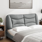vidaXL Upholstered Headboard Cushion - Light Gray Fabric, 53.9", Breathable, Comfortable PP Fiber Filling, Easy Wall Hanging, Stylish Bedroom Decor