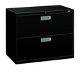 HON Brigade Lateral Legal or Letter File Cabinet, 2 Drawers, Black