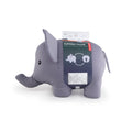 Kikkerland Zip And Flip Elephant Travel Comfortable & Breathable Soft Neck Pillow, Grey, For Sleeping, Flight Head Rest, Easy To