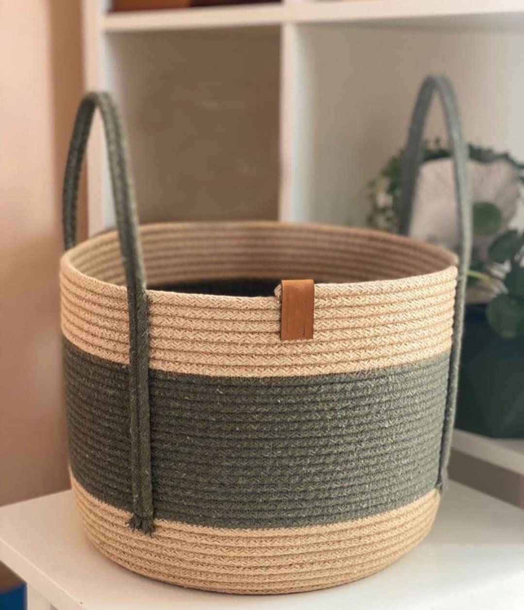 Krptstreet Storage Gift Basket, Case For Closet, Packing, Jute Basket Handwoven EcoFriendly Foldable Storage Basket Bins Organi