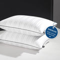 Downluxe Goose Down Pillows - Hotel Collection Feather Pillows For Back, Stomach Or Side Sleepers, Down Pillows Queen Size Set O