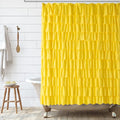 Westweir Ruffle Shower Curtain,84-Inches Extra Long, Yellow Ruffled Bath Curtains For Bathroom, Fabric Farmhouse Decor, Soft Tou