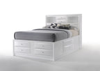 Acme Ireland Queen 8-Drawer Wooden Bed with Storage in White