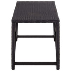 Patio Bench 47.2" Poly Rattan Black