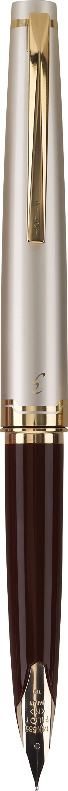 Pilot E95S Fountain Pen, Ivory Barrel With Gold Accents, Medium Nib, Blue Ink (60841)