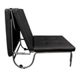 Acme Furniture Senon Futon Chair In Silver And Black