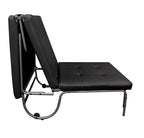 Acme Furniture Senon Futon Chair In Silver And Black
