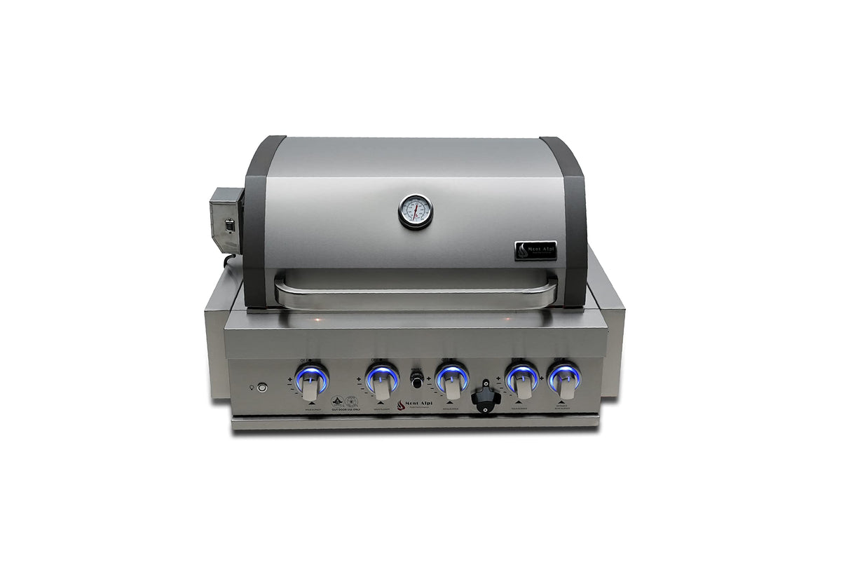 Mont Alpi Mabi400 32-Inch 4-Burner 63000 Btu Stainless Steel Built-In Outdoor Kitchen Backyard Patio Barbecue Propane Gas Island
