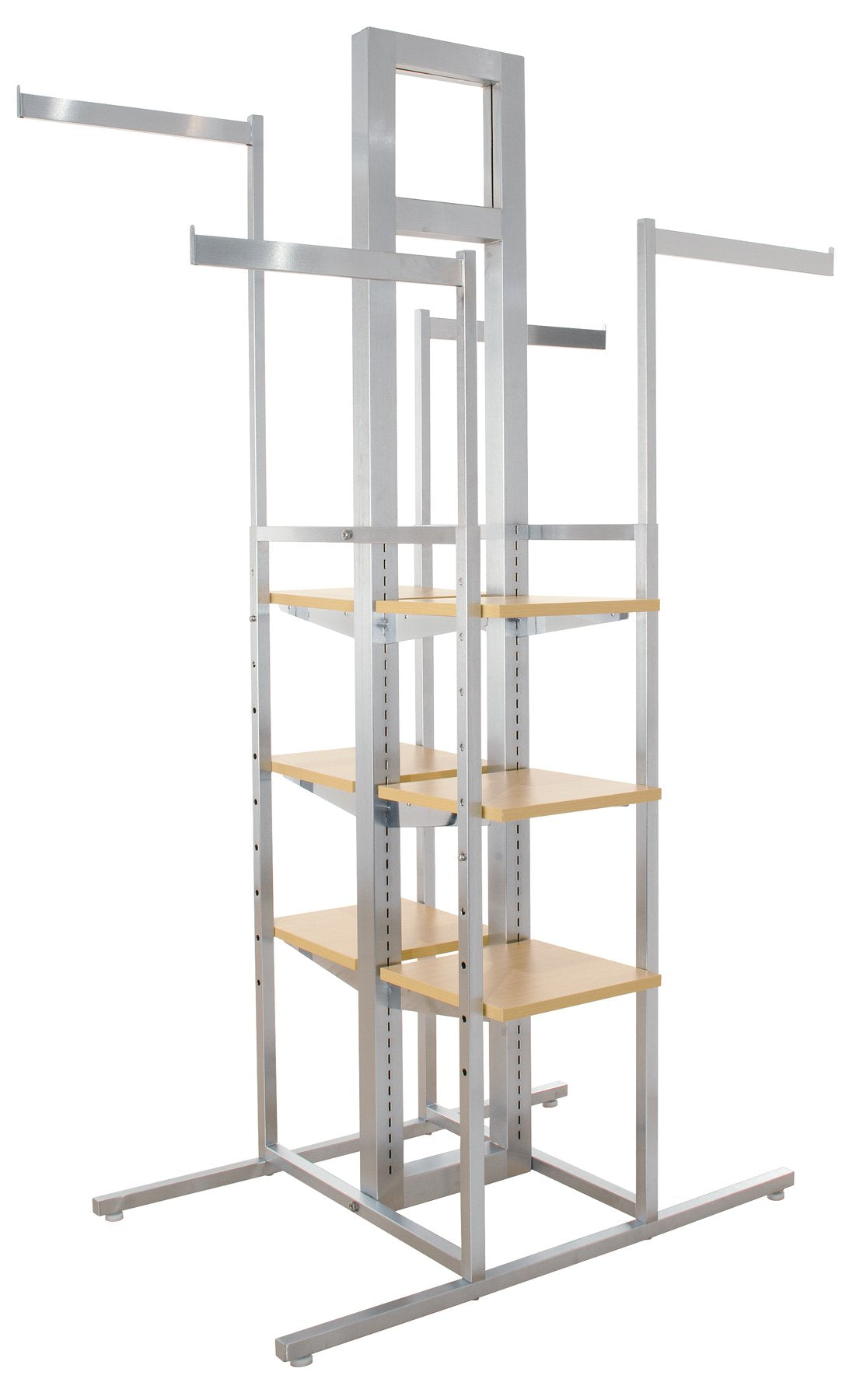 Econoco Cross Merchandising 4-Way Rack, 44 Length x 24 Width x 72 Height