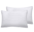 Soft 100% Cotton King Size Pillowcases, Set Of 2, 400 Thread Count, Smooth Sateen Weave, Stripe Pillow Cases For King Size Pillo
