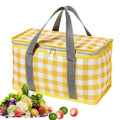 Insulated Reusable Food Picnic Bag Beach Bags, Cooler Bags With Zippered Top -For Hot Or Cold,Picnic Basket Collapsible,Beach, O